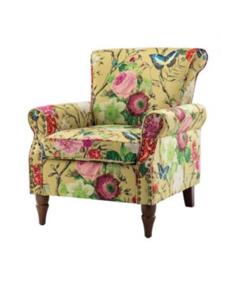 Avelina Wooden Armchair with Nailhead Trim