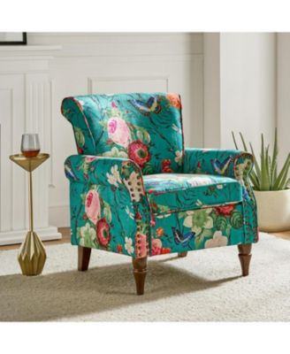 Avelina Wooden Armchair with Nailhead Trim