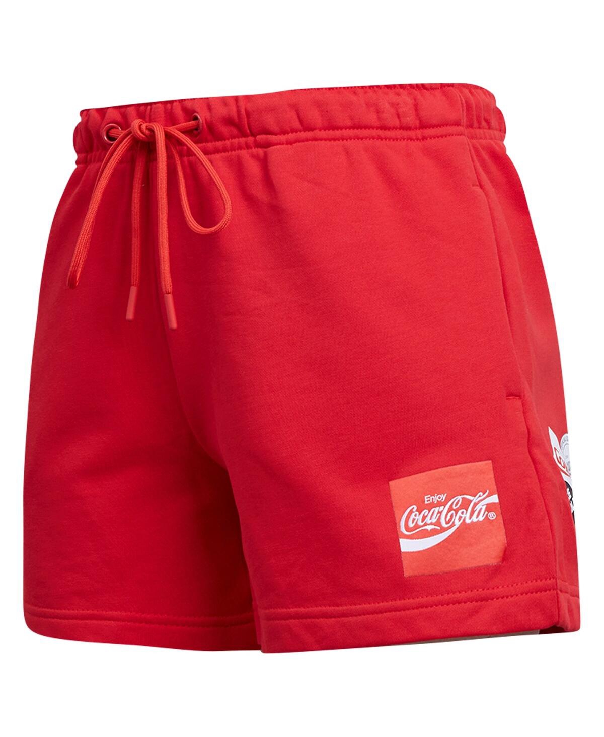 Shop Freeze Max Women's Red Coca-cola Smile Coke Fleece Shorts