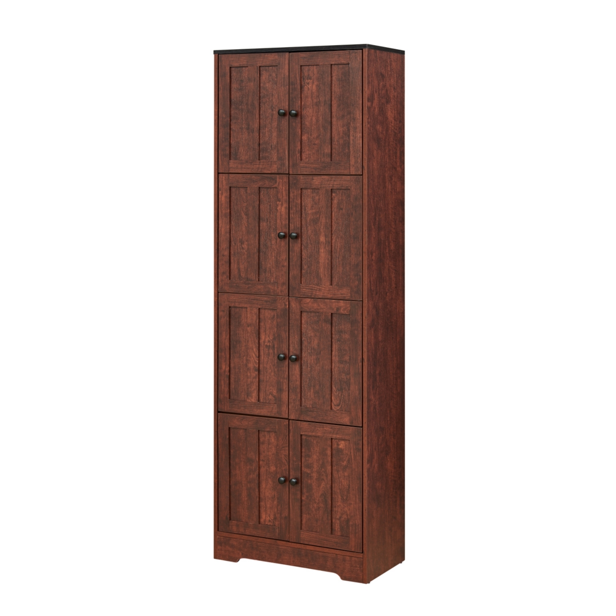 Streamdale Furniture 4-Door Walnut Cabinet for Living Room, Kitchen, Office