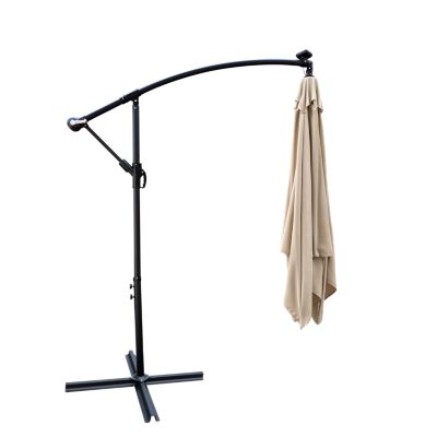 Streamdale Solar Powered LED Patio Umbrella with Crank & Base