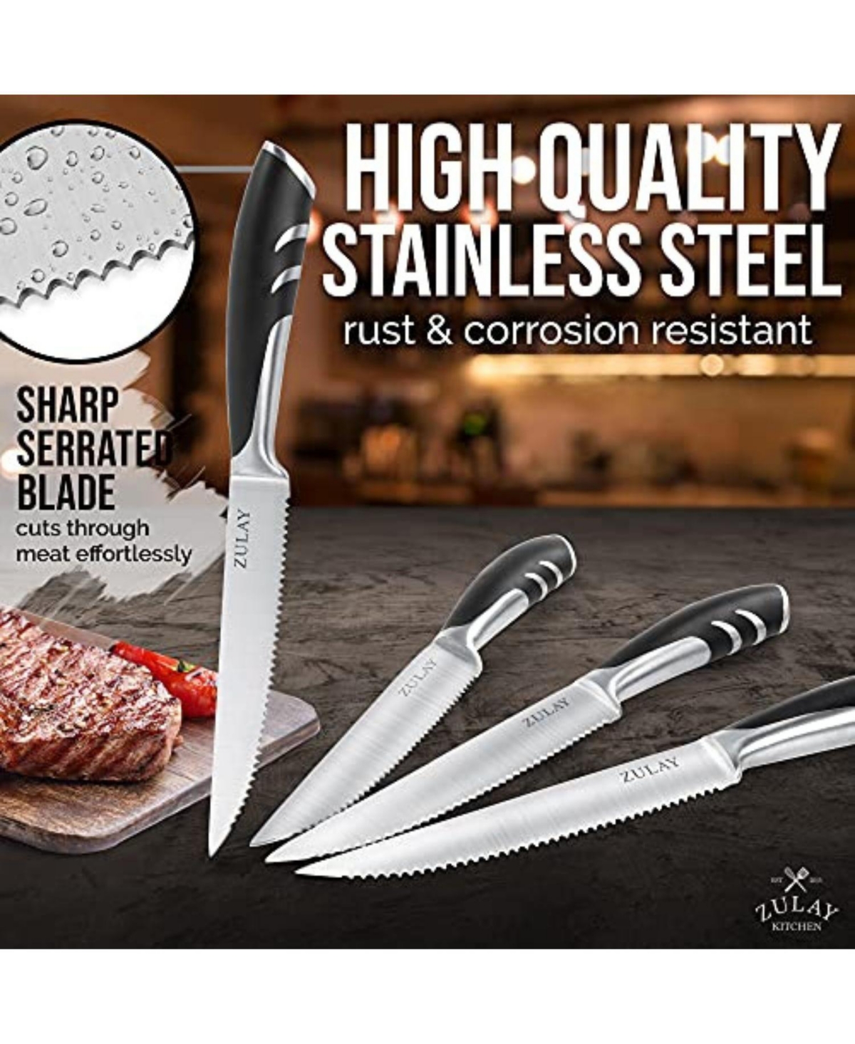 4 Piece Stainless Steel Kitchen Knife Set
