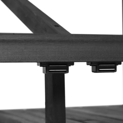 62" Wood Balcony Cold Frame with Wheels and Shelves