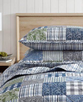 Cozy Plaid Patchwork Reversible 3 Piece Quilt Set, King