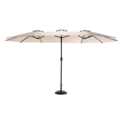 Streamdale Khaki 14.8' Double-Sided Patio Umbrella
