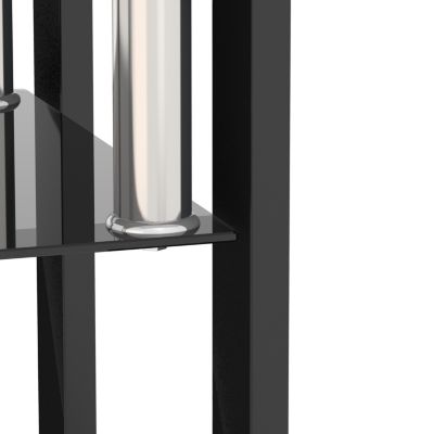 Modern Black Tempered Glass End Tables