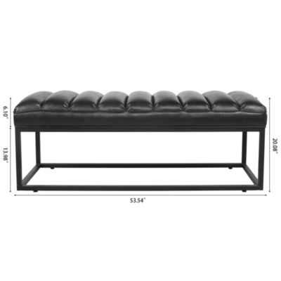 Metal Base Upholstered Bench For Bedroom For Entryway