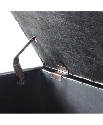 Faux Leather Storage Bench