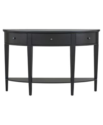 Curved Console Table w/ Drawers & Shelf
