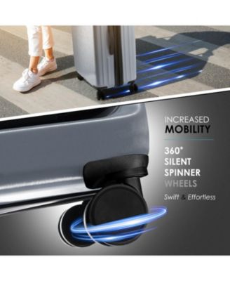 22" Hard Shell Lightweight Carry On Luggage Airline Approved with Smart Organization and Attachable Cosmetic Case