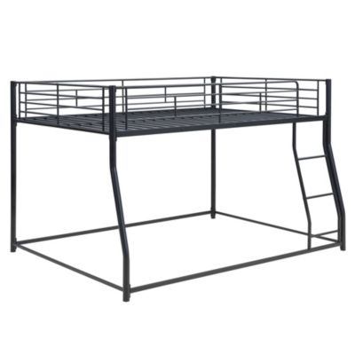 Metal Floor Bunk Bed, Full XL Over Queen