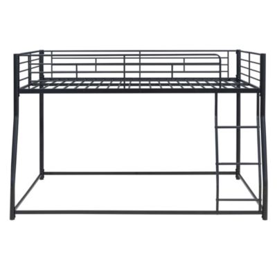 Metal Floor Bunk Bed, Full XL Over Queen