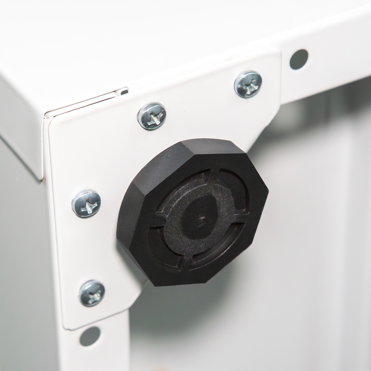 Metal Storage Cabinet - 2 Doors, Adjustable Shelves, White