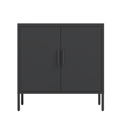 Steel Cabinet with 2 Doors, 2 Shelves, Lockable