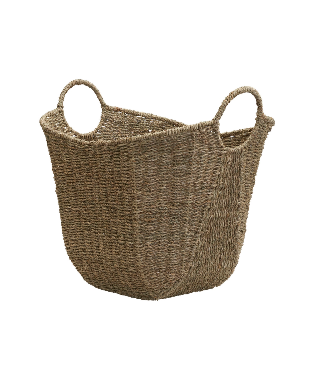 Natural Seagrass Basket with Handles - Natural