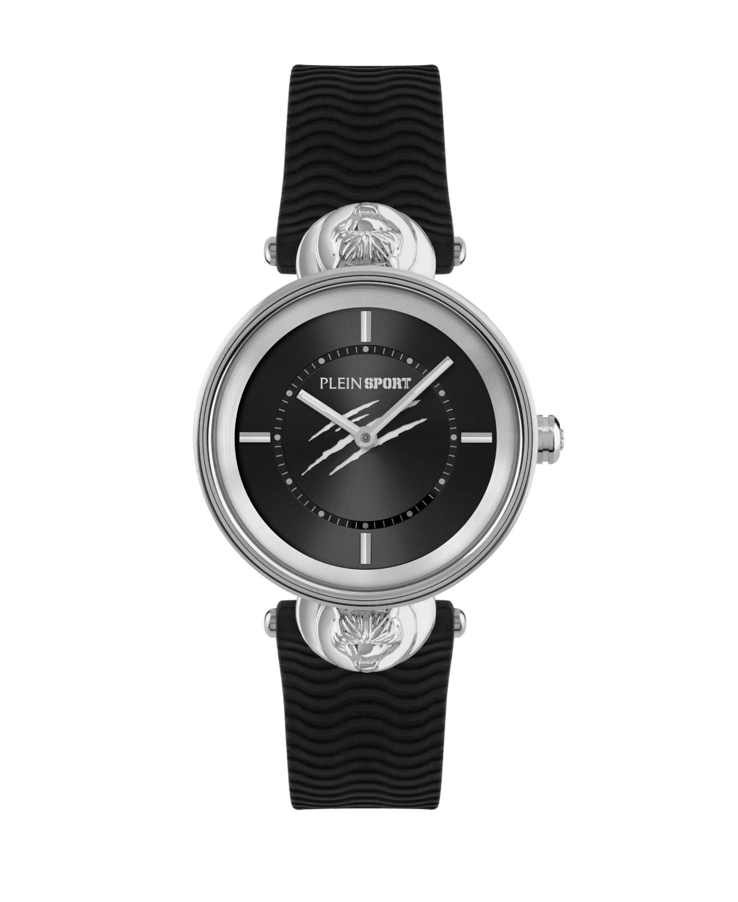 Женские часы Plein Sport Supernova, чёрный силиконовый ремешок, 34 мм — фото 1