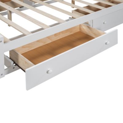 Queen Wood Cabinetry Outlets Bed