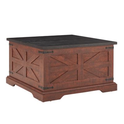 Streamdale Rustic Oak Coffee Table with Hidden Storage