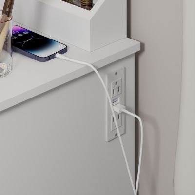 Makeup Vanity Desk with Lighted Mirror & Drawers