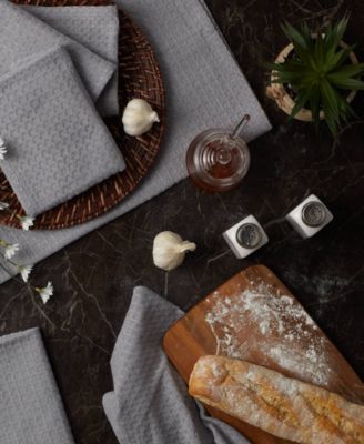 Cotton Kitchen Collection Dishtowel Set, 18x26", Gray, 6 Piece