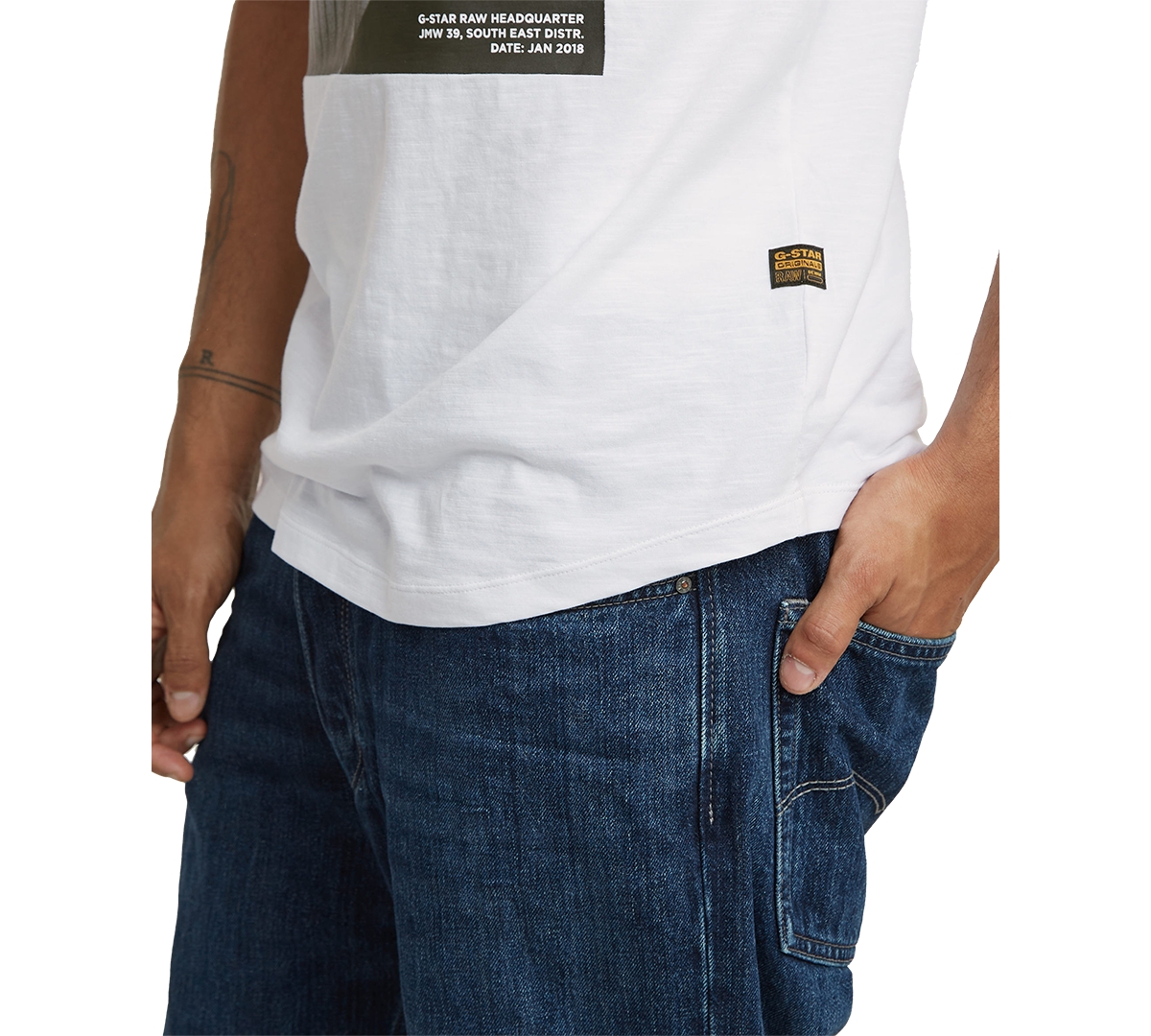 G-Star Raw Men's Hq Oldskool Relaxed-Fit Logo Graphic T-Shirt