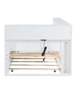 Twin Daybed with Trundle, Storage, & USB Ports