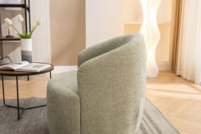 Streamdale Swivel Accent Armchair in Light Green Chenille Fabric