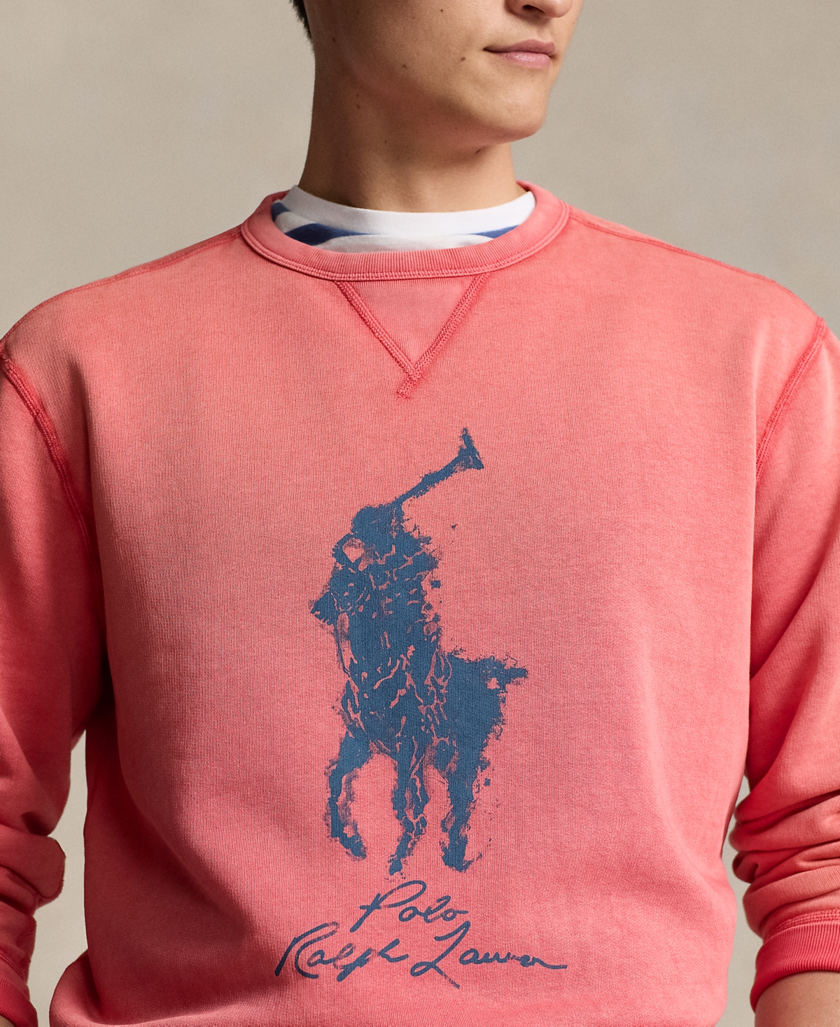 Polo Ralph Lauren Men's Big Pony Garment-Dyed Fleece Sweatshirt