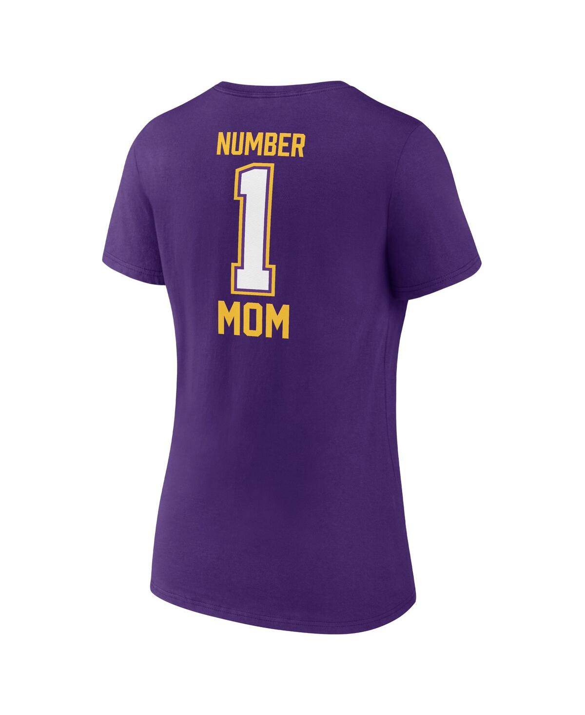 Shop Fanatics Women's Branded Purple Minnesota Vikings Mother's Day V-neck T-shirt