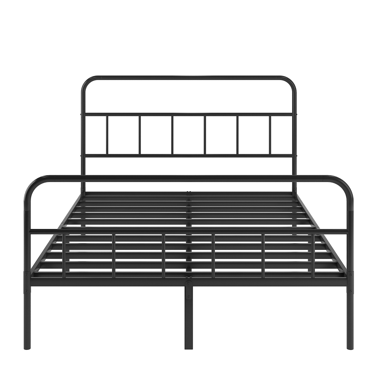 Simplie Fun Metal Platform Bed Frame With Headboard, Sturdy Metal Frame, No Box Spring Needed(Queen)
