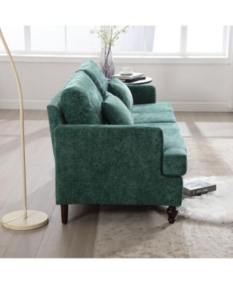 Modern Chenille Fabric Loveseat, 2-Seat Upholstered Loveseat Sofa Modern Couch