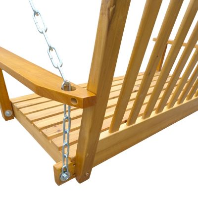 Streamdale Teak Wood Swing Bench for Outdoor Spaces