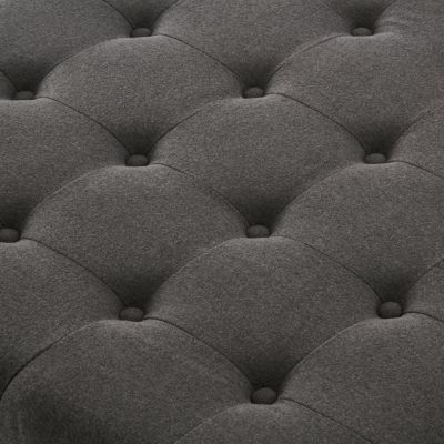 Button Tufted Ottoman with Storage