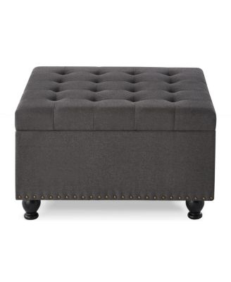 Button Tufted Ottoman with Storage