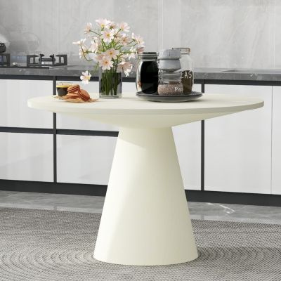 Streamdale Furniture Minimalist Retro Round Dining Table (White) - Macy's