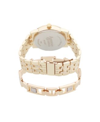 Men's Crystal Bracelet Watch 46mm Gift Set