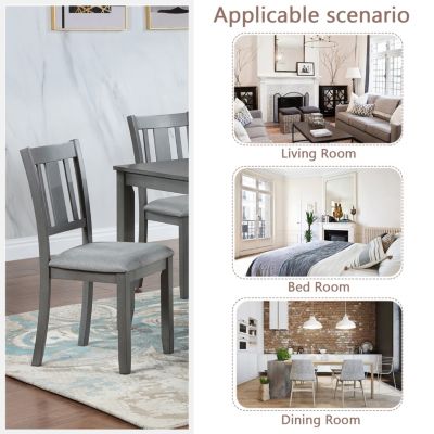 Gray Padded Dining Chairs for 4