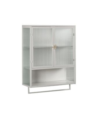 Modern Two-Door Wall Cabinet with Glass Doors