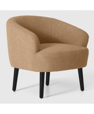 29" Wide Mid Century Modern Club Barrel Accent Armchair, Set of 2