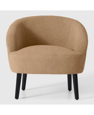 29" Wide Mid Century Modern Club Barrel Accent Armchair