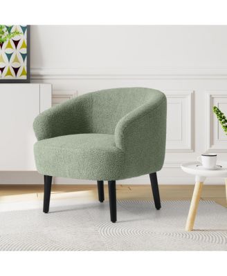 29" Wide Mid Century Modern Club Barrel Accent Armchair