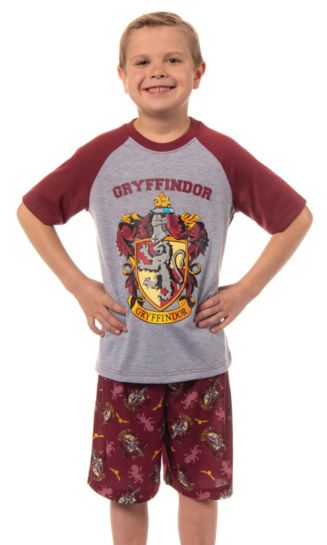 Harry Potter Boys Hogwarts Castle All Houses 2 Piece Raglan