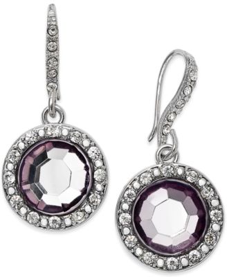 INC International Concepts - Round Blue Stone Drop Earrings