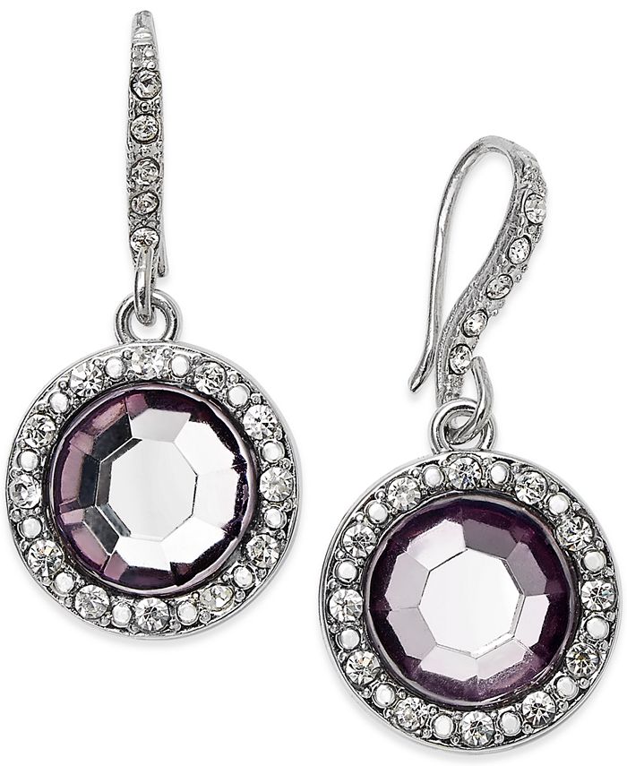 INC International Concepts - Round Blue Stone Drop Earrings