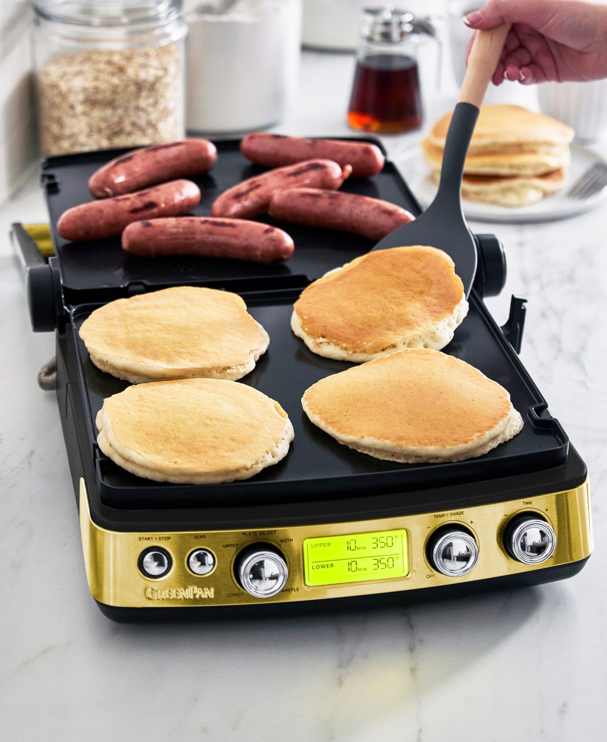 Greenpan Elite 13.9" Reserve Multi Grill, Griddle, Waffle Maker In Black