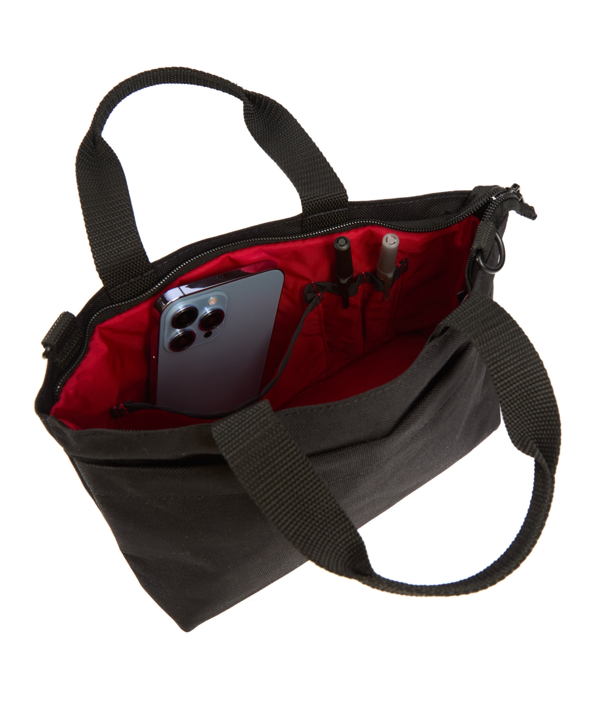 Manhattan Portage Fabric Street Tote In Black