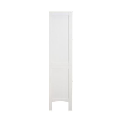 Streamdale White Freestanding Tower Cabinet with 2 Shutter Doors