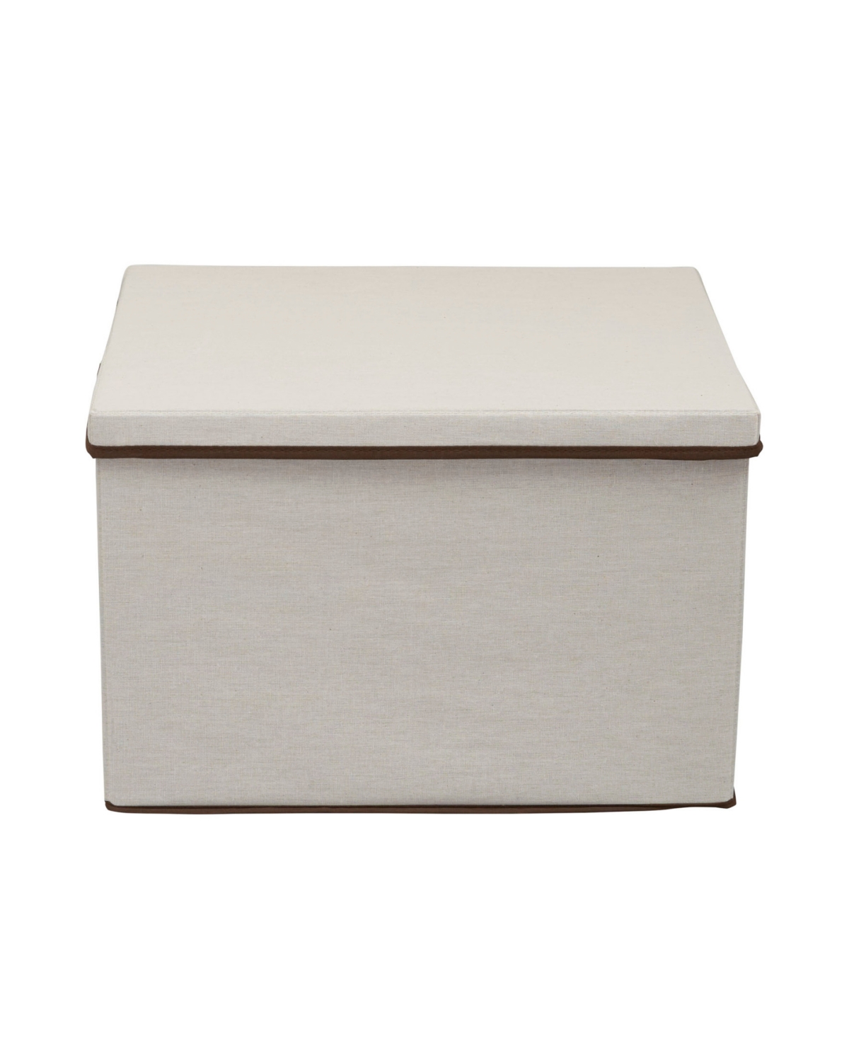 Household Essentials Wide Storage Box With Lid In Cream
