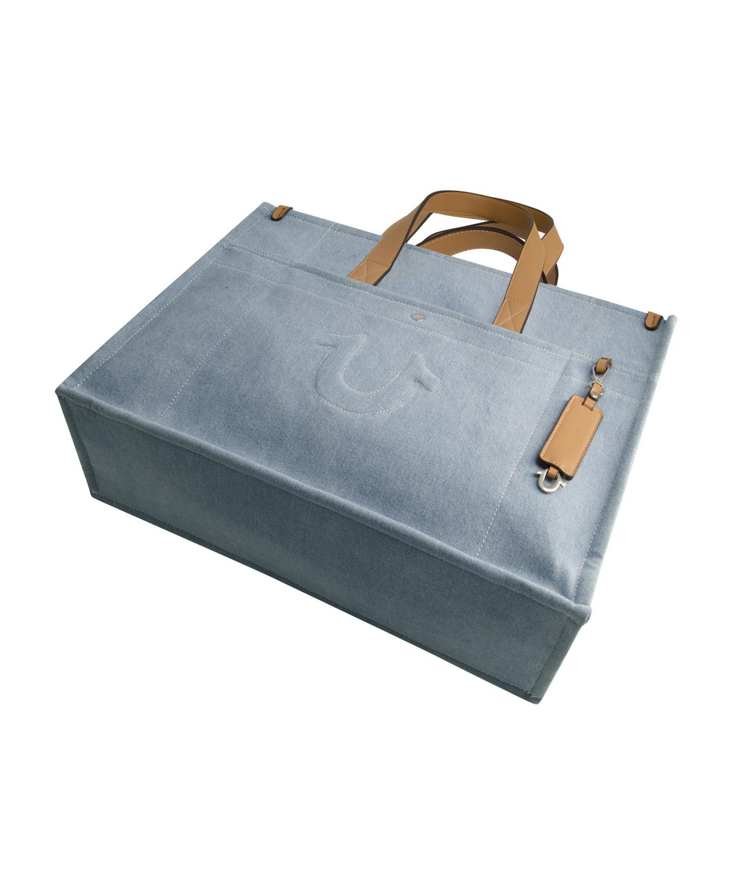 Женская сумка True Religion Stitched Horseshoe Large Tote, цвет: Светлый синий — фото 2