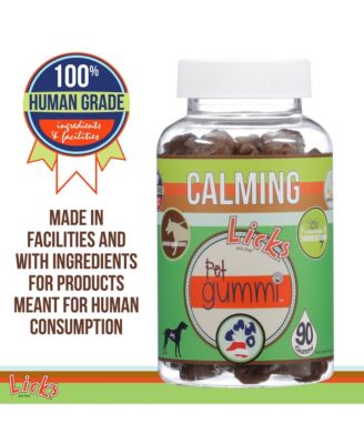 Licks Pill-Free Dog Calming Gummies - Zen Calming Aid Supplements for Aggressive Behavior & Nervousness - Calming Dog & Puppy Treats for Stress Relief & Dog Health - Dog Gummies - 90 Use